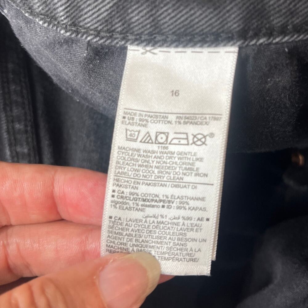 Old Navy Charcoal Washed Denim Midi Skirt - Picture 9 of 9